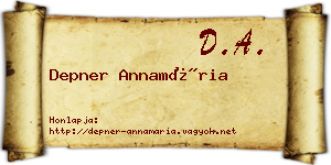 Depner Annamária névjegykártya